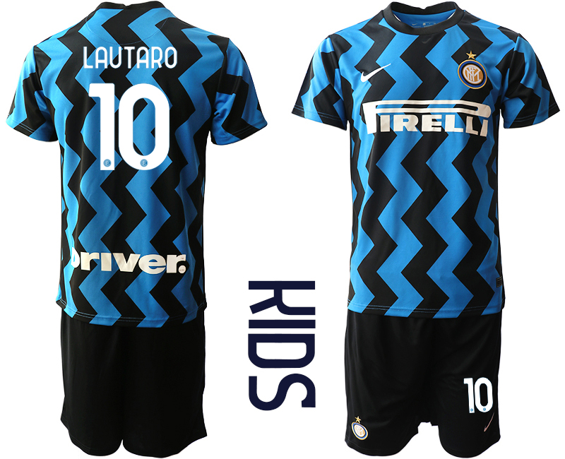 Youth 2020-2021 club Inter Milan home #10 blue Soccer Jerseys